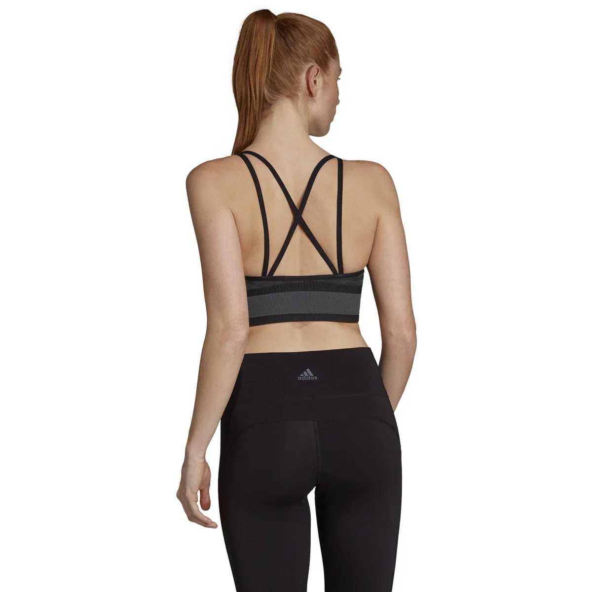 Adidas All Me Wanderlust Women's Seamless Long Bra Black/Grey Six
