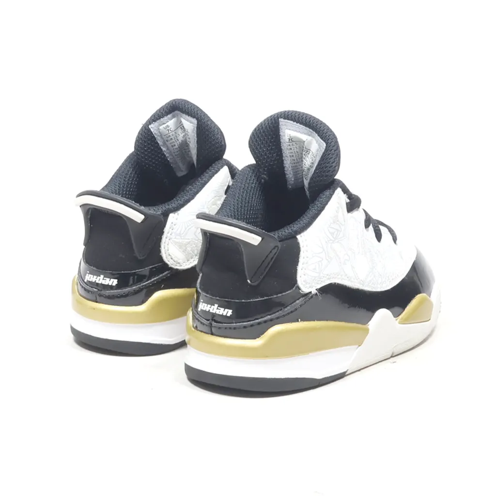 Air Jordan Dub Zero Td Sport Shoes Leather Black Color For Kids
