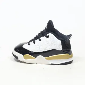 Air Jordan Dub Zero Td Sport Shoes Leather Black Color For Kids