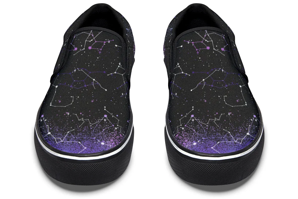 Aurora Slipons - Comfortable Vegan Canvas Shoes with Easy Elastic In-Step