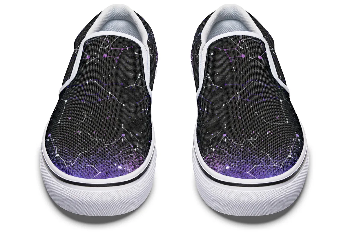 Aurora Slipons - Comfortable Vegan Canvas Shoes with Easy Elastic In-Step