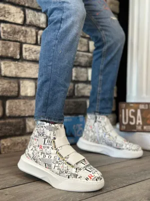 BA0142 Banded Men's High-Sole Figure Sports Boots