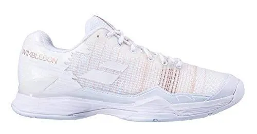 Babolat Jet All Court Junior Tennis Shoes, Wimbledon White (Size 7 US)