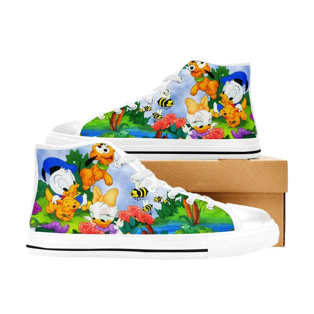 Baby Donald Duck Shoes High Top Sneakers for Kids and Adults