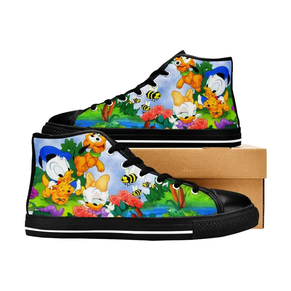 Baby Donald Duck Shoes High Top Sneakers for Kids and Adults