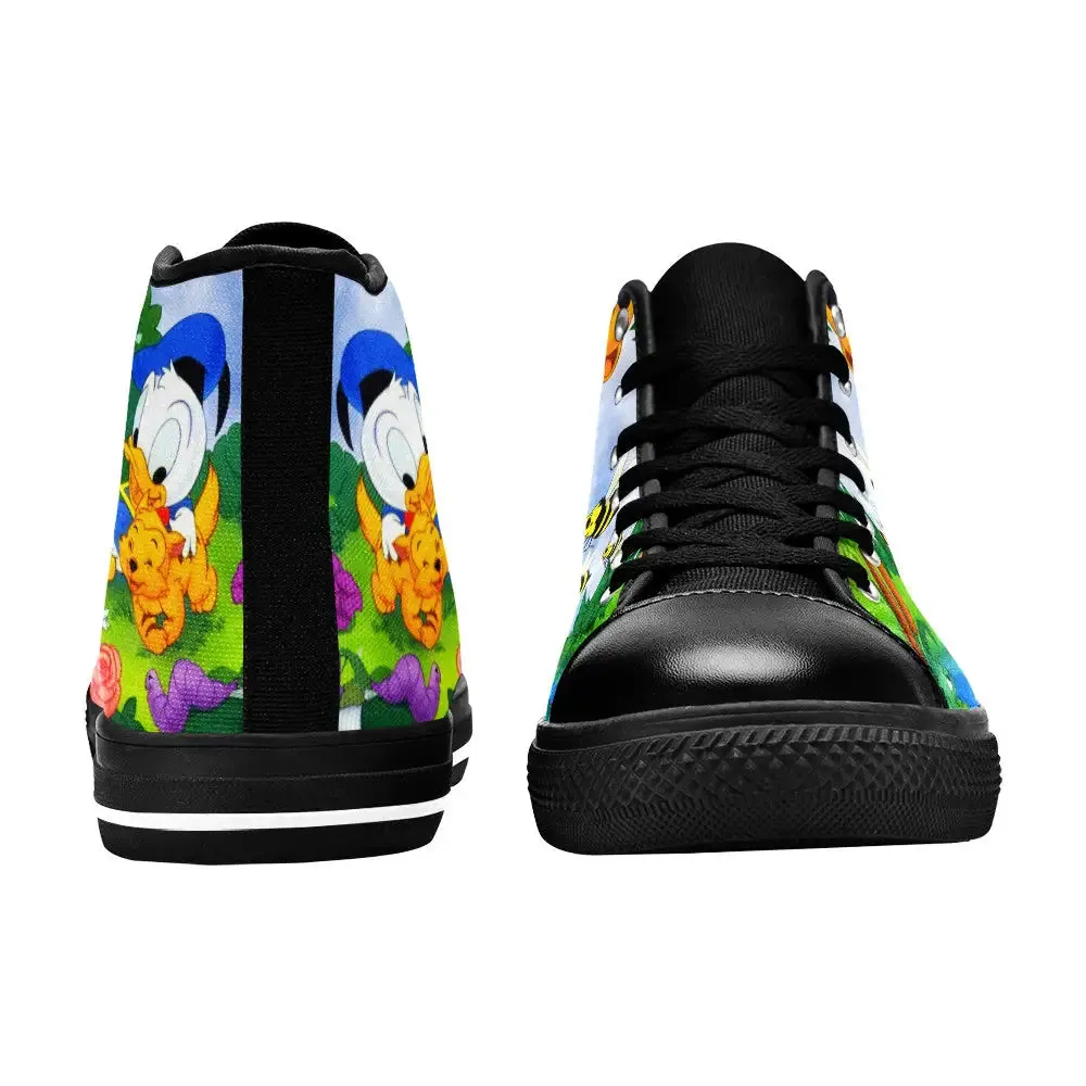 Baby Donald Duck Shoes High Top Sneakers for Kids and Adults