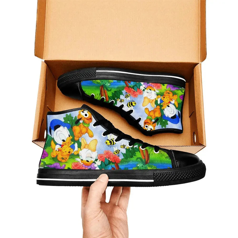 Baby Donald Duck Shoes High Top Sneakers for Kids and Adults