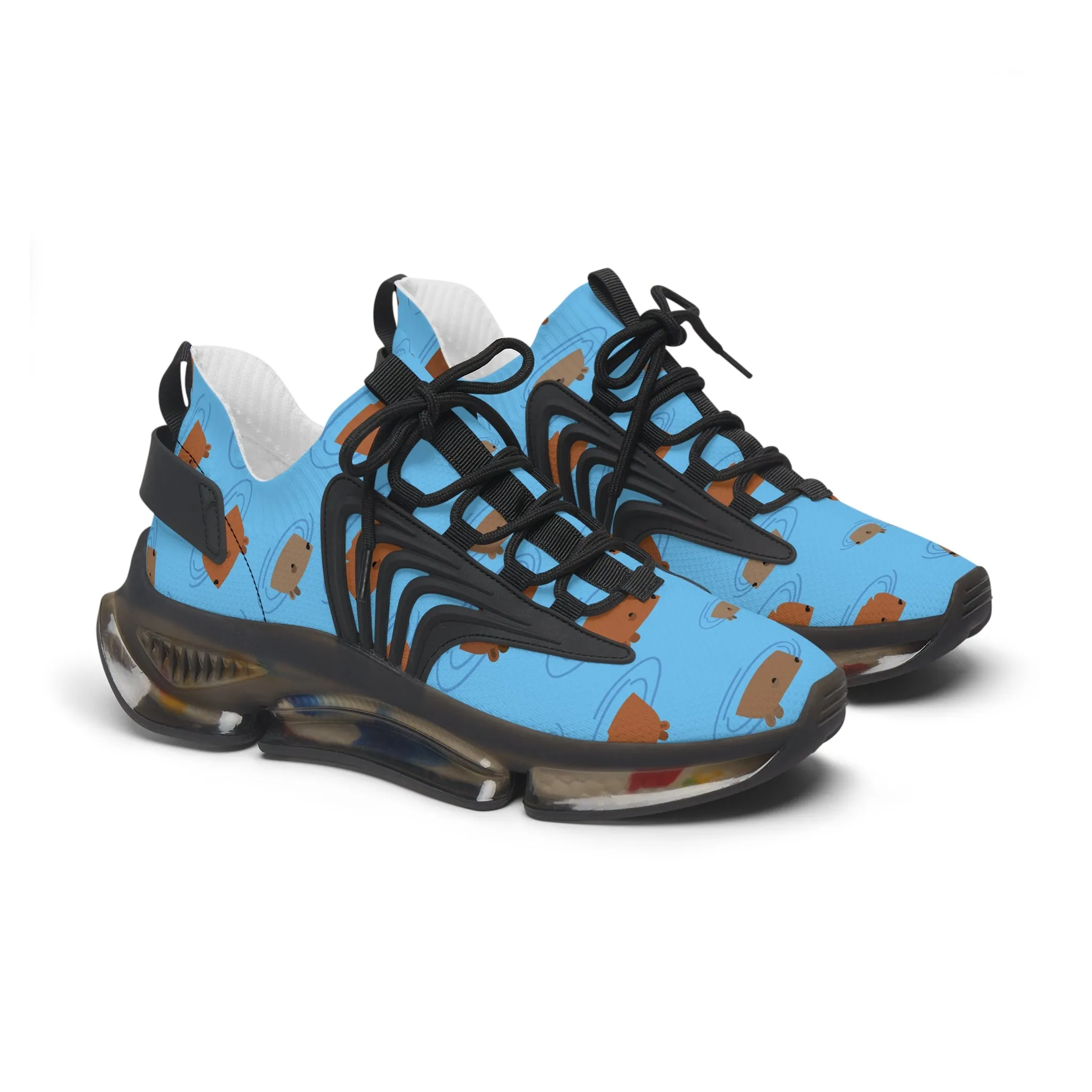 Capybara in Water Women's Mesh Sneakers