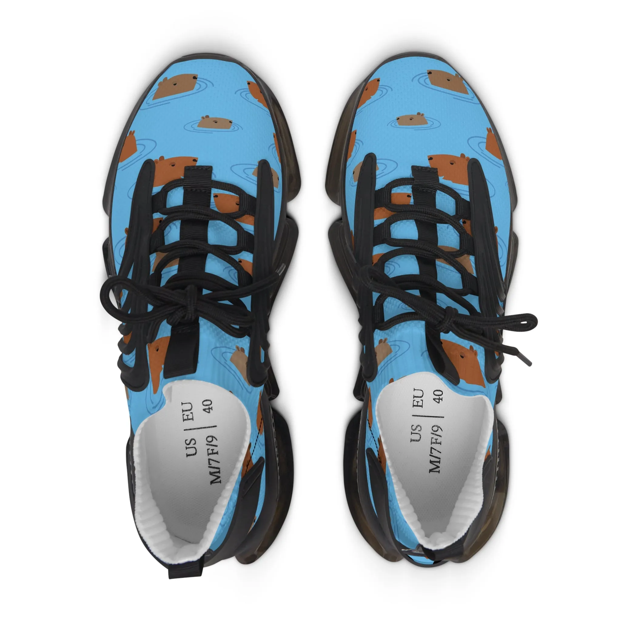 Capybara in Water Women's Mesh Sneakers