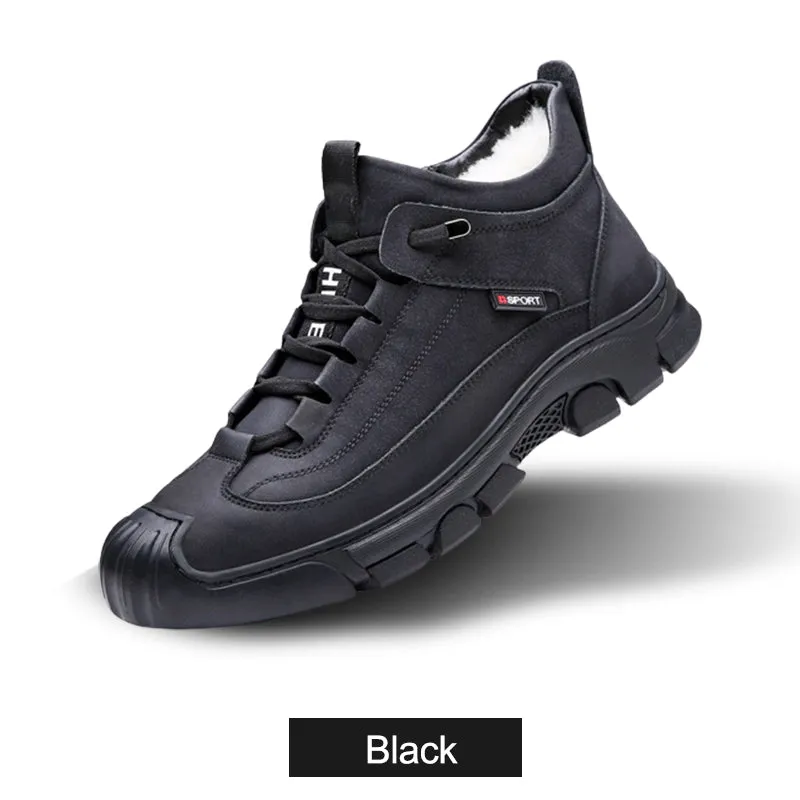 🎁Christmas Hot Sale 30% OFF🎁Men's Faux Wool Lining Leather Sneaker (Free Shipping)