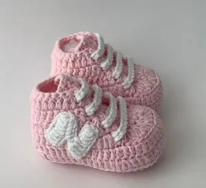Crochet Baby Sporty Shoes Pink