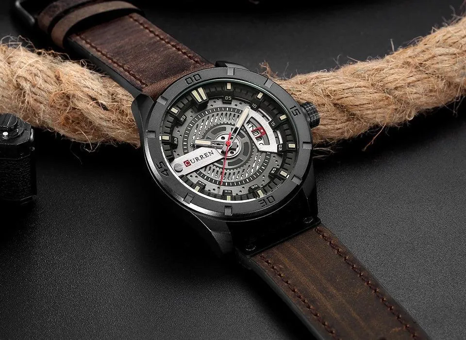 CURREN Men's Military Sports Watch: Stylish Waterproof Timepiece.