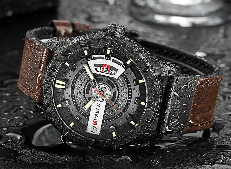 CURREN Men's Military Sports Watch: Stylish Waterproof Timepiece.