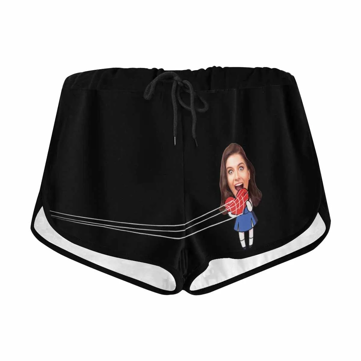 Custom Face Spider Beach Board Shorts Swim Trunks Funny Personalized Women's Casual Yoga Shorts