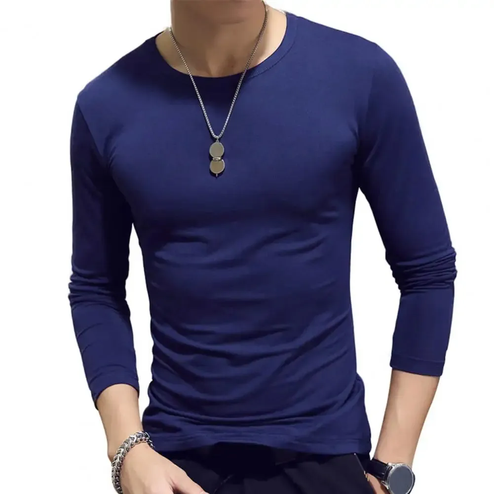 Fashion Men's Long Sleeve T-Shirt - Casual O-Neck Sports Top
