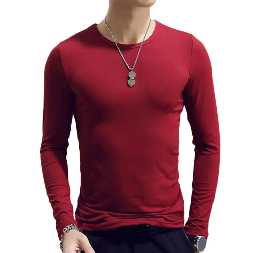Fashion Men's Long Sleeve T-Shirt - Casual O-Neck Sports Top