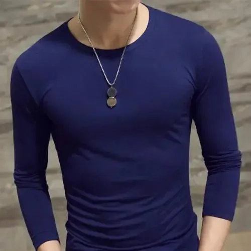 Fashion Men's Long Sleeve T-Shirt - Casual O-Neck Sports Top