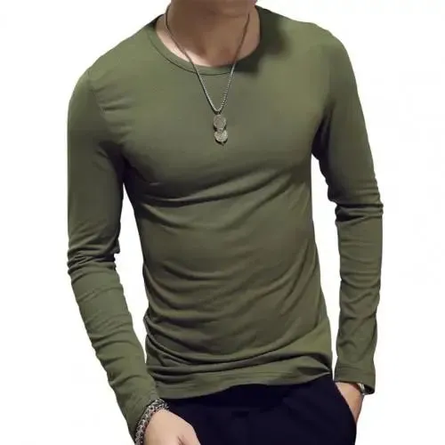 Fashion Men's Long Sleeve T-Shirt - Casual O-Neck Sports Top