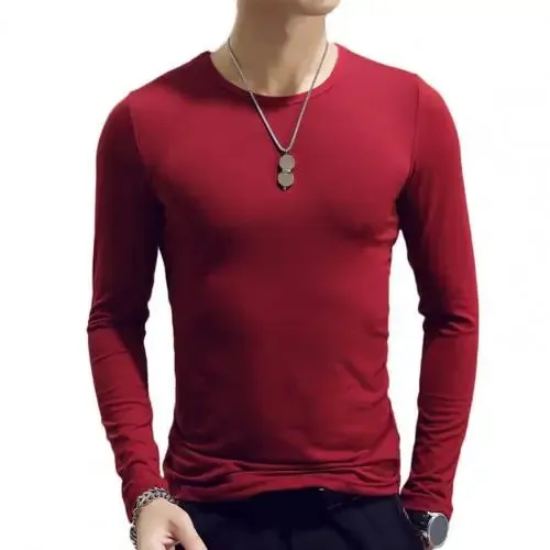 Fashion Men's Long Sleeve T-Shirt - Casual O-Neck Sports Top