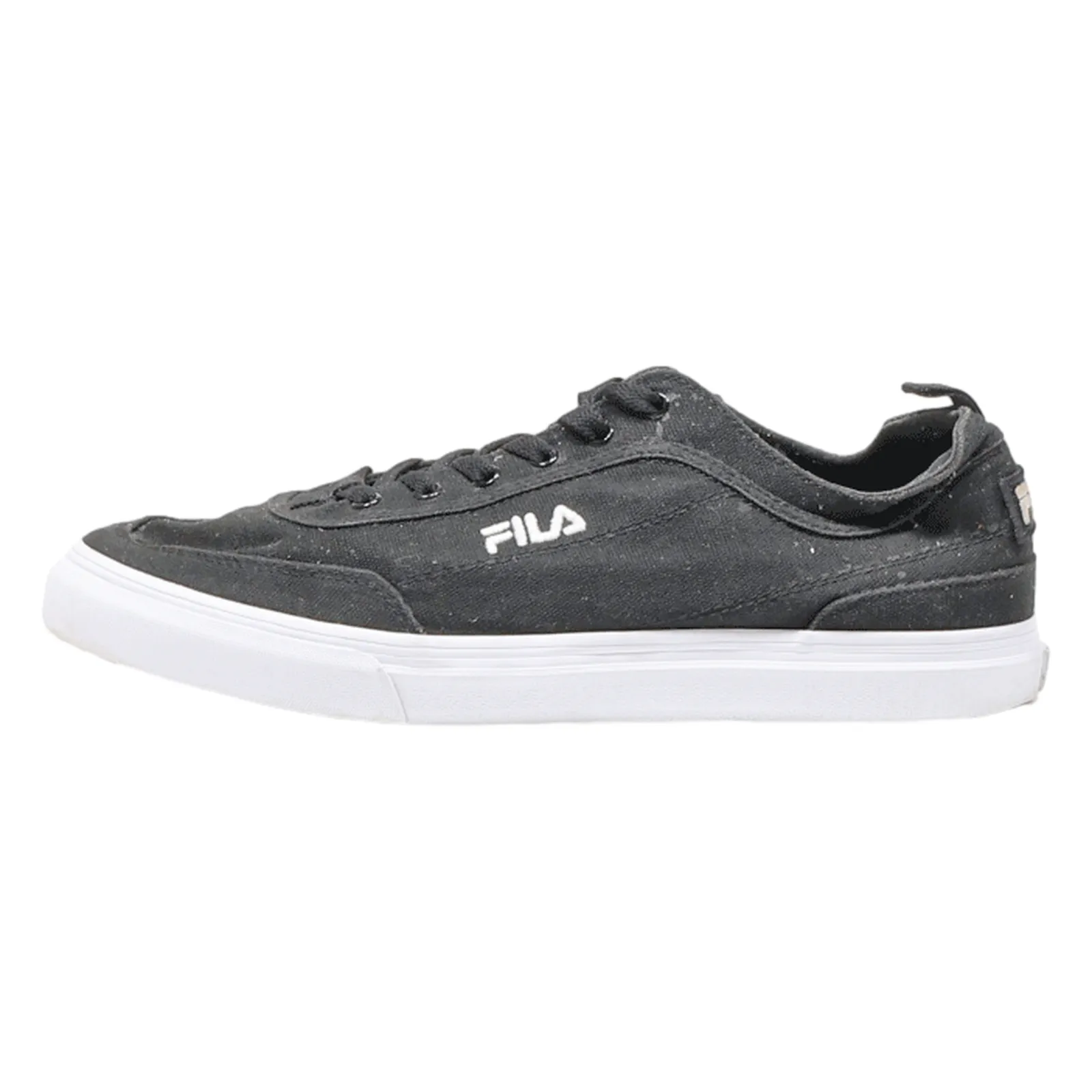 FILA Low Top Trainers Black Canvas Mens UK 11