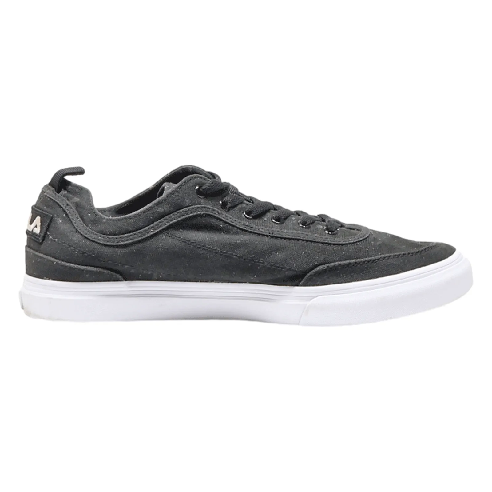 FILA Low Top Trainers Black Canvas Mens UK 11