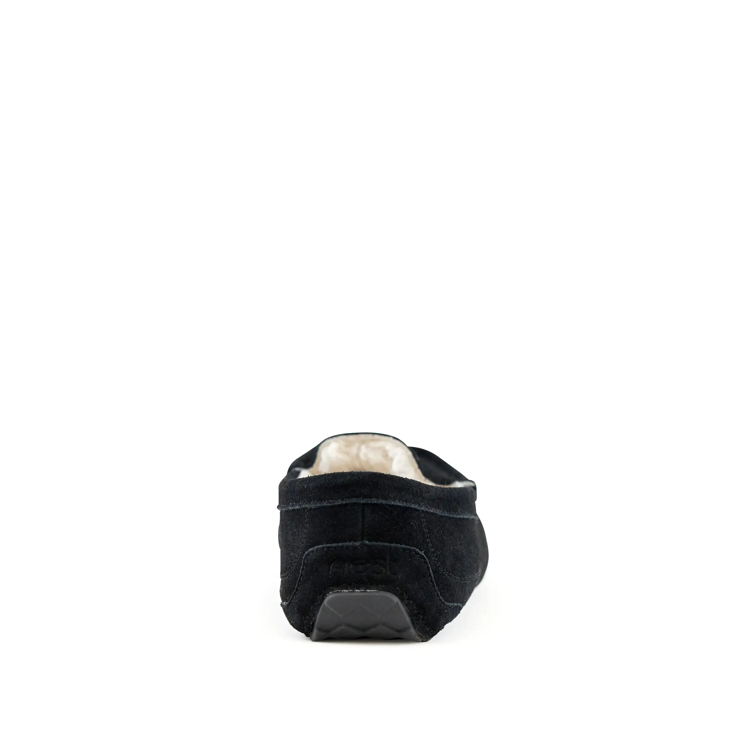 Fluffy Black Moccasin Slippers