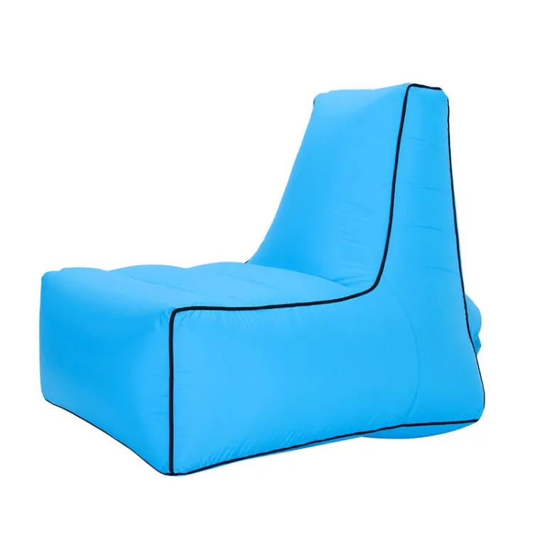 Inflatable Sofa Bed for Camping, Fishing, and Beach, Portable Folding Air Sofa, 27.6 x 25.6 x 23.6 inches (Sky Blue)