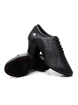 Latin Dance Shoes Soft Sole Cowhide Mesh Dance Shoes