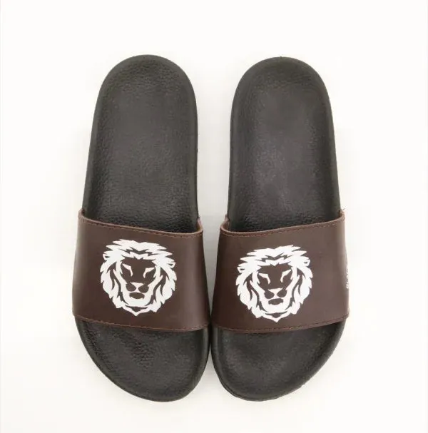 Lion Printed Slippers For New Sole Slide For Boys & Men by slipperfeet