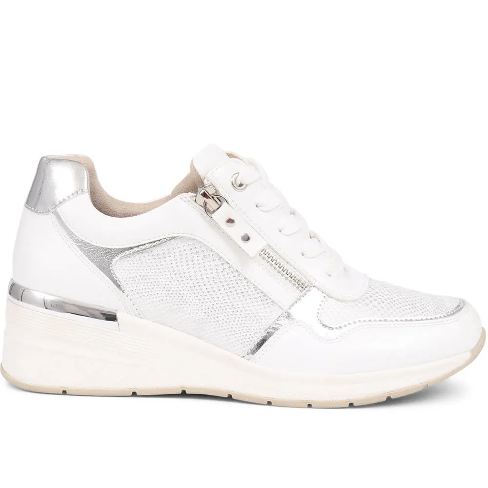 Metallic Accent Wedge Trainers - BELWOIL39019 / 325 106