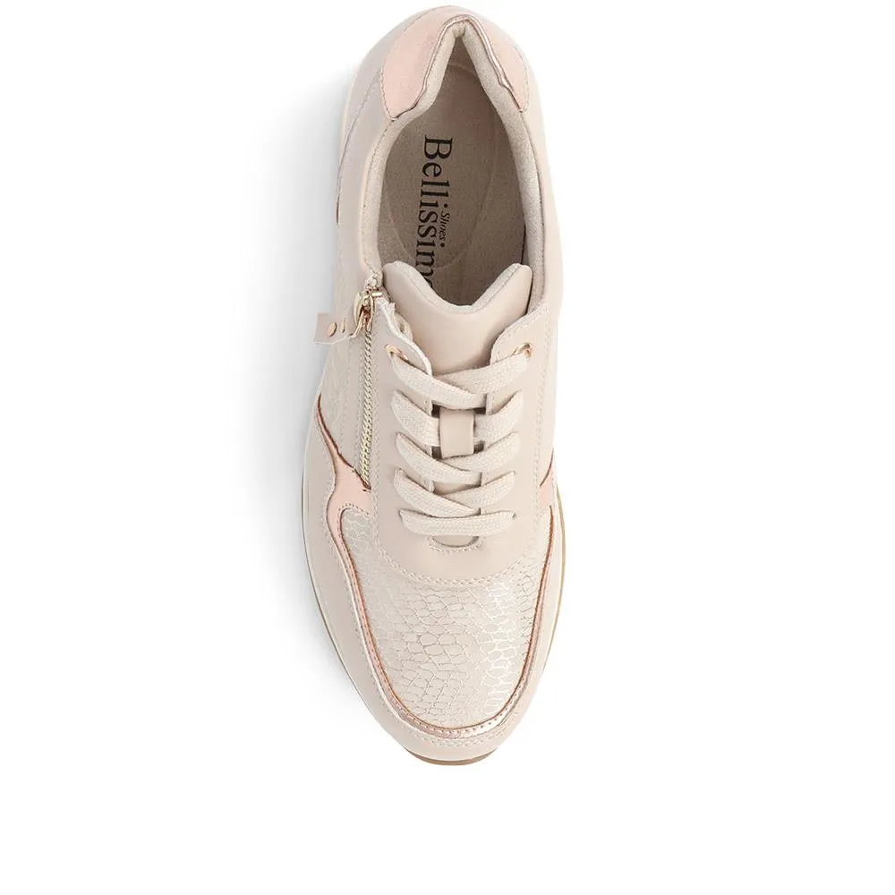Metallic Accent Wedge Trainers - BELWOIL39019 / 325 106