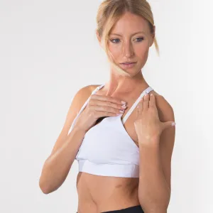 Océane 2 - Medium Support Nursing Sport Bra No Pumping (Blanc)