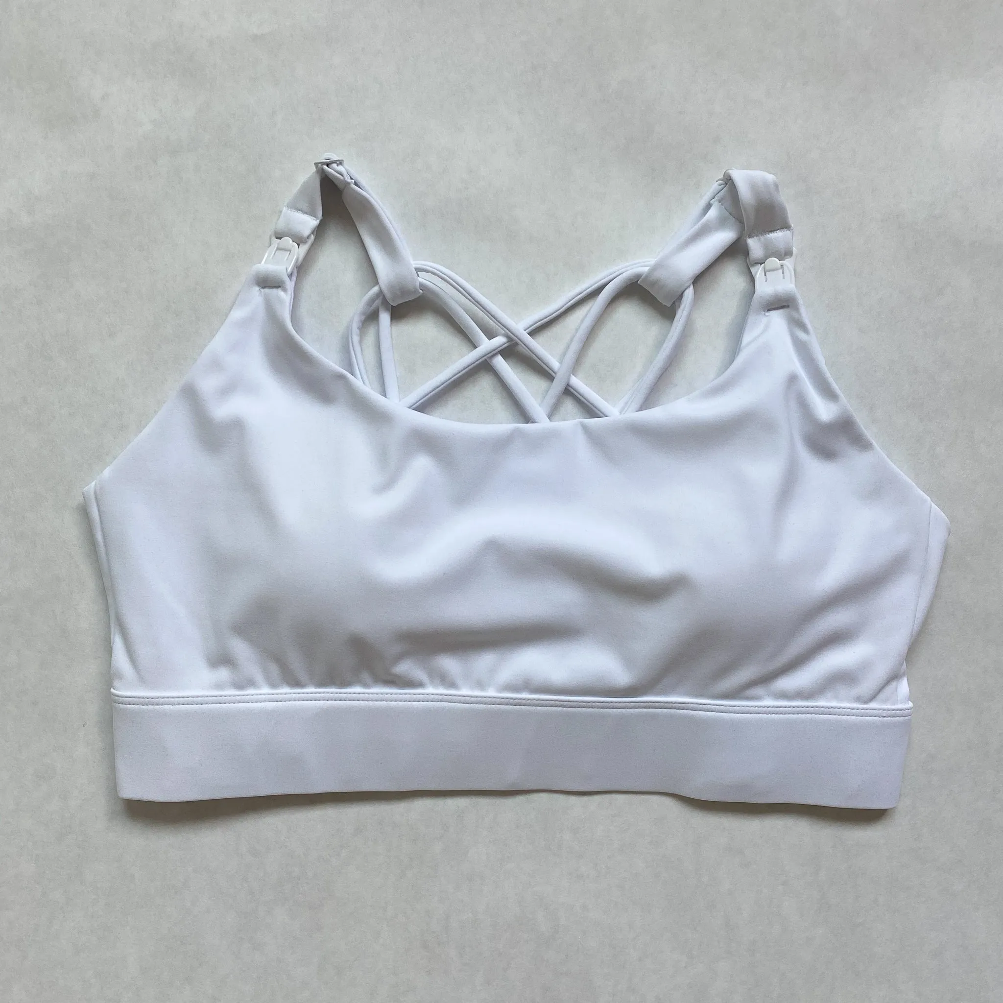 Océane 2 - Medium Support Nursing Sport Bra No Pumping (Blanc)