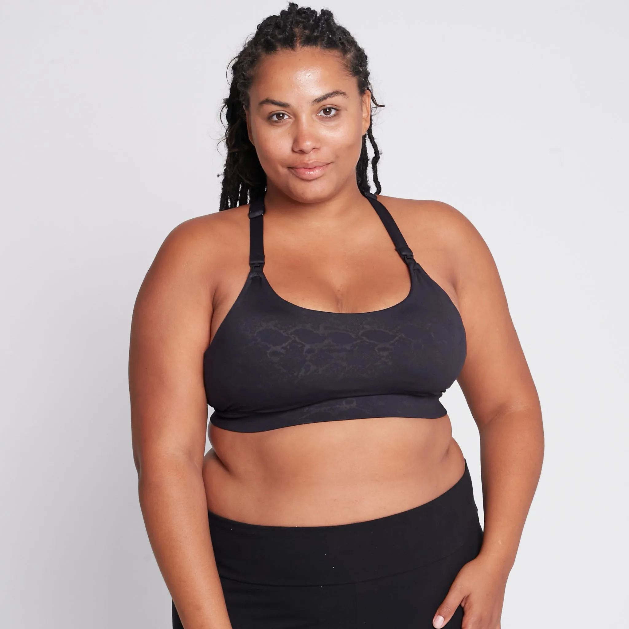 Océane 2 - Medium Support Nursing Sport Bra No Pumping (Metallic Snake)