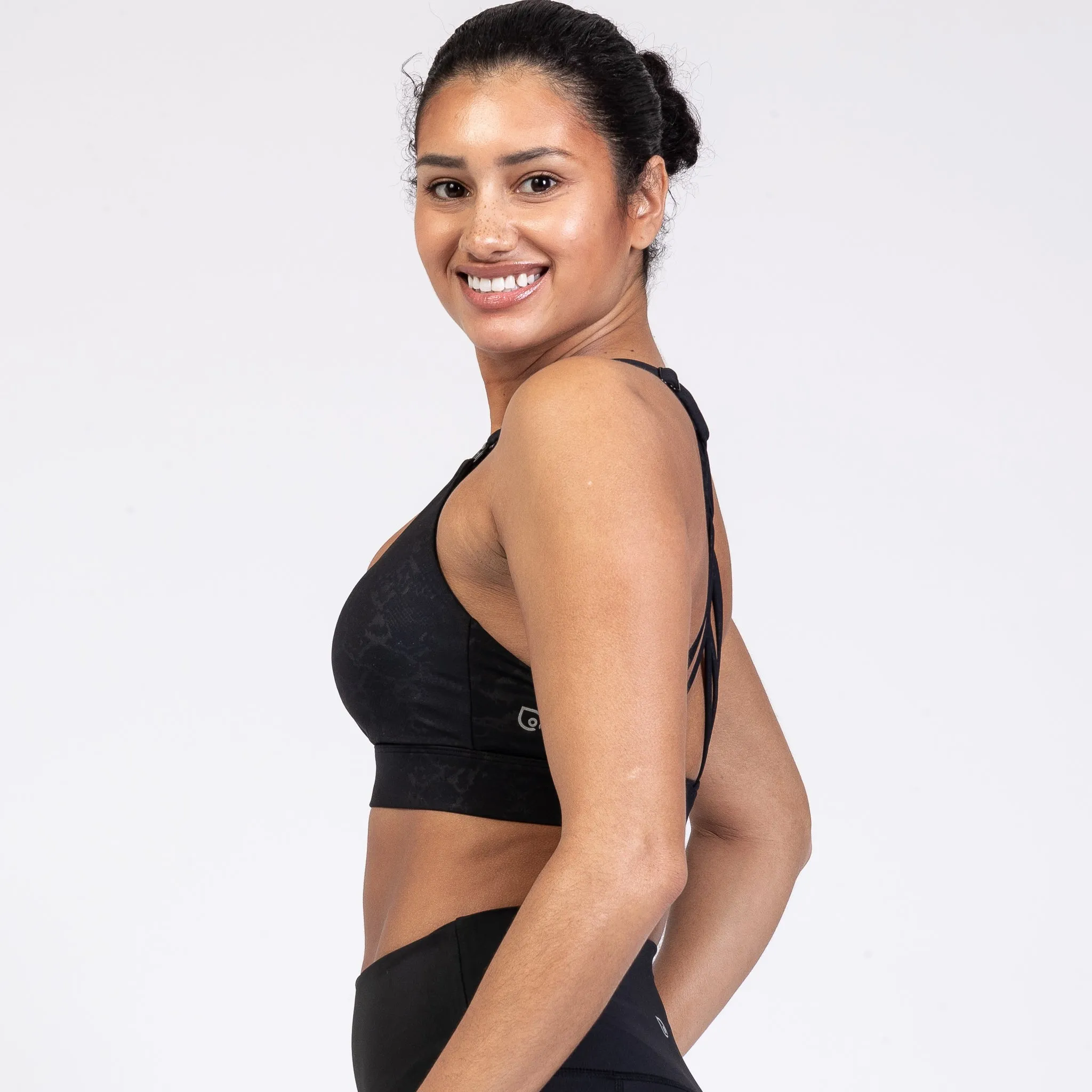 Océane 2 - Medium Support Nursing Sport Bra No Pumping (Metallic Snake)