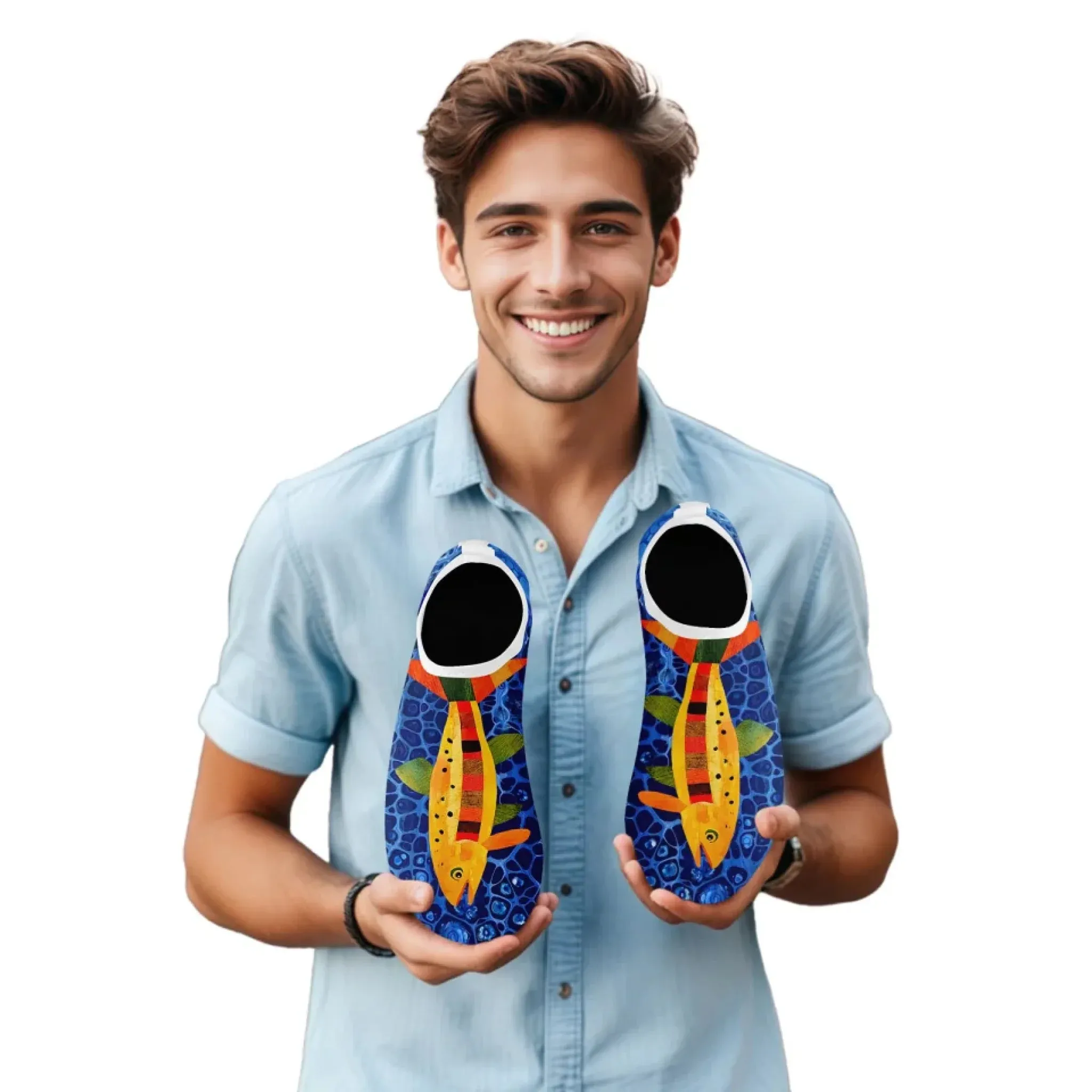 Personalized Beach Sneakers, Custom Summer Aqua Shoes, Breathable Water Shoes