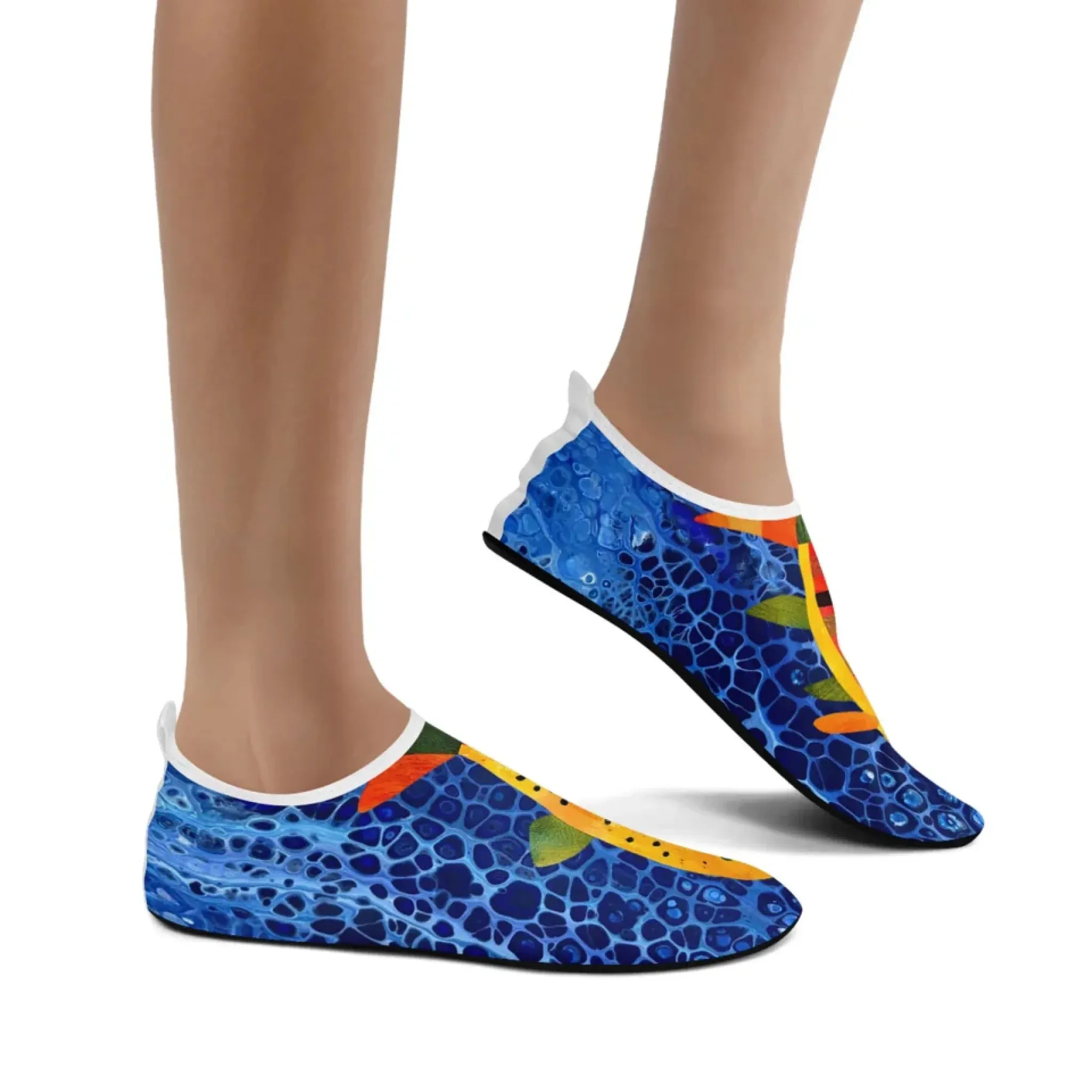Personalized Beach Sneakers, Custom Summer Aqua Shoes, Breathable Water Shoes