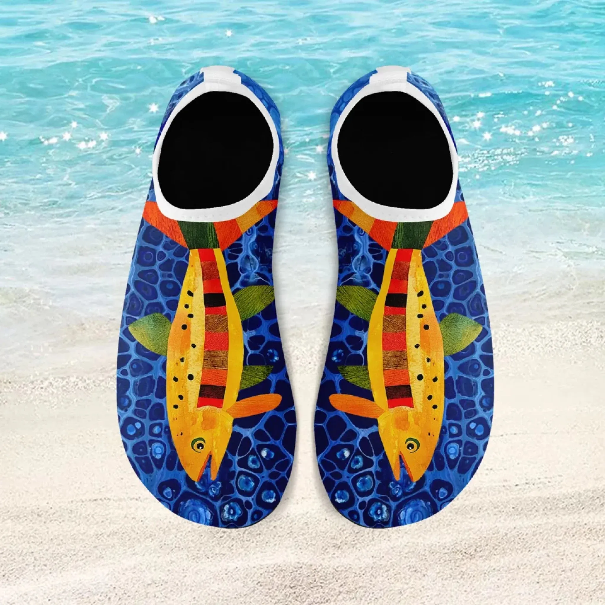 Personalized Beach Sneakers, Custom Summer Aqua Shoes, Breathable Water Shoes