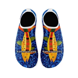 Personalized Beach Sneakers, Custom Summer Aqua Shoes, Breathable Water Shoes