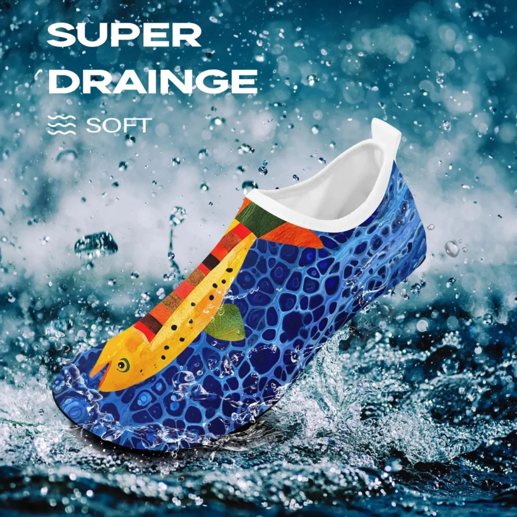 Personalized Beach Sneakers, Custom Summer Aqua Shoes, Breathable Water Shoes