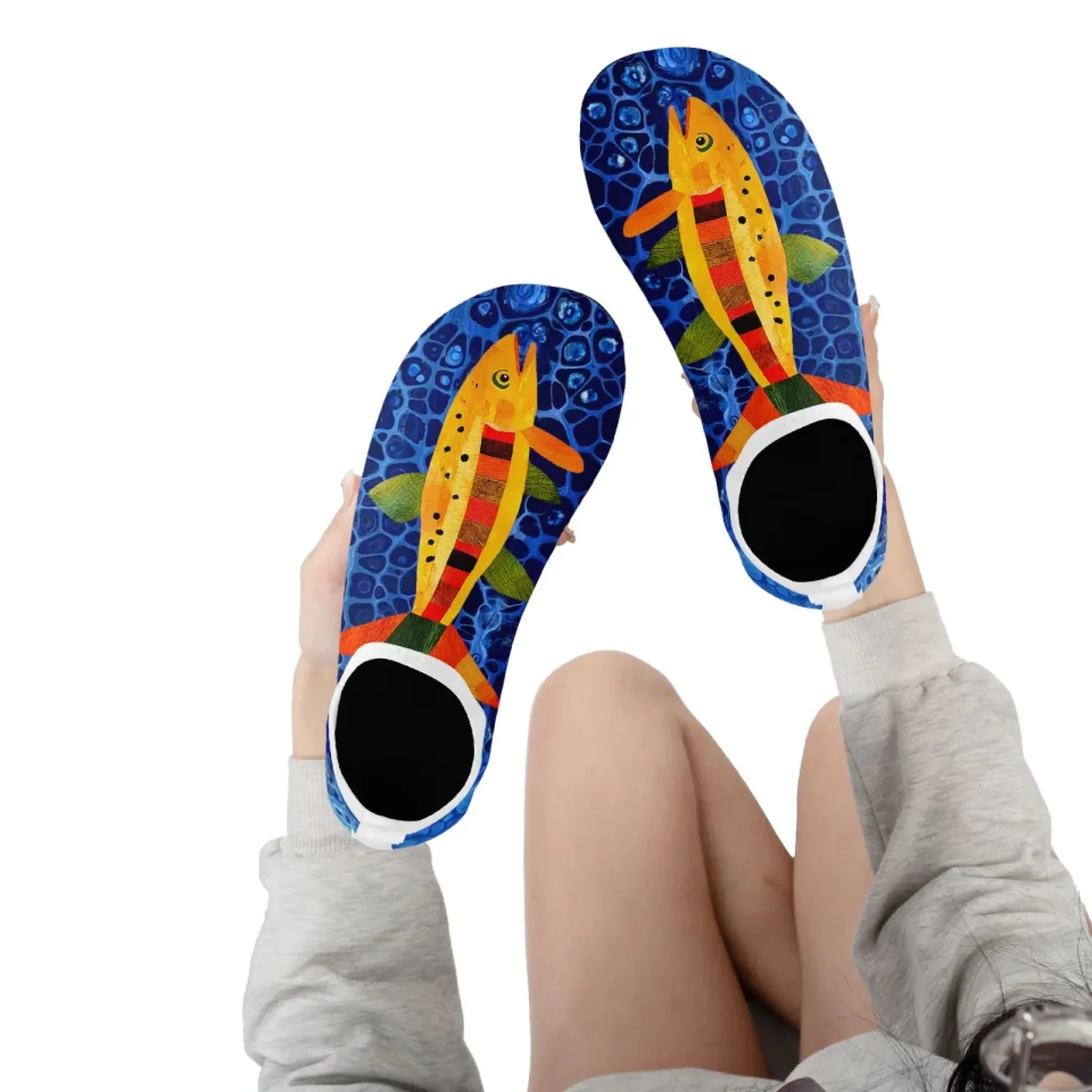 Personalized Beach Sneakers, Custom Summer Aqua Shoes, Breathable Water Shoes