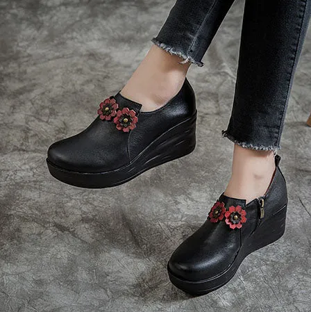 Platform Wedge Heel Retro Shoes | Gift Shoes