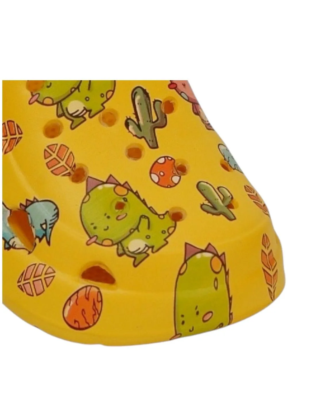 "Jurassic Joy" Dino Print Clogs for Boys in Sunbeam Yellow