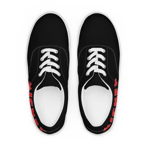 "Mickey" Men’s Lace-up Canvas Shoes in Black