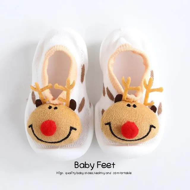 Reindeer Sock Shoes - Multi Color