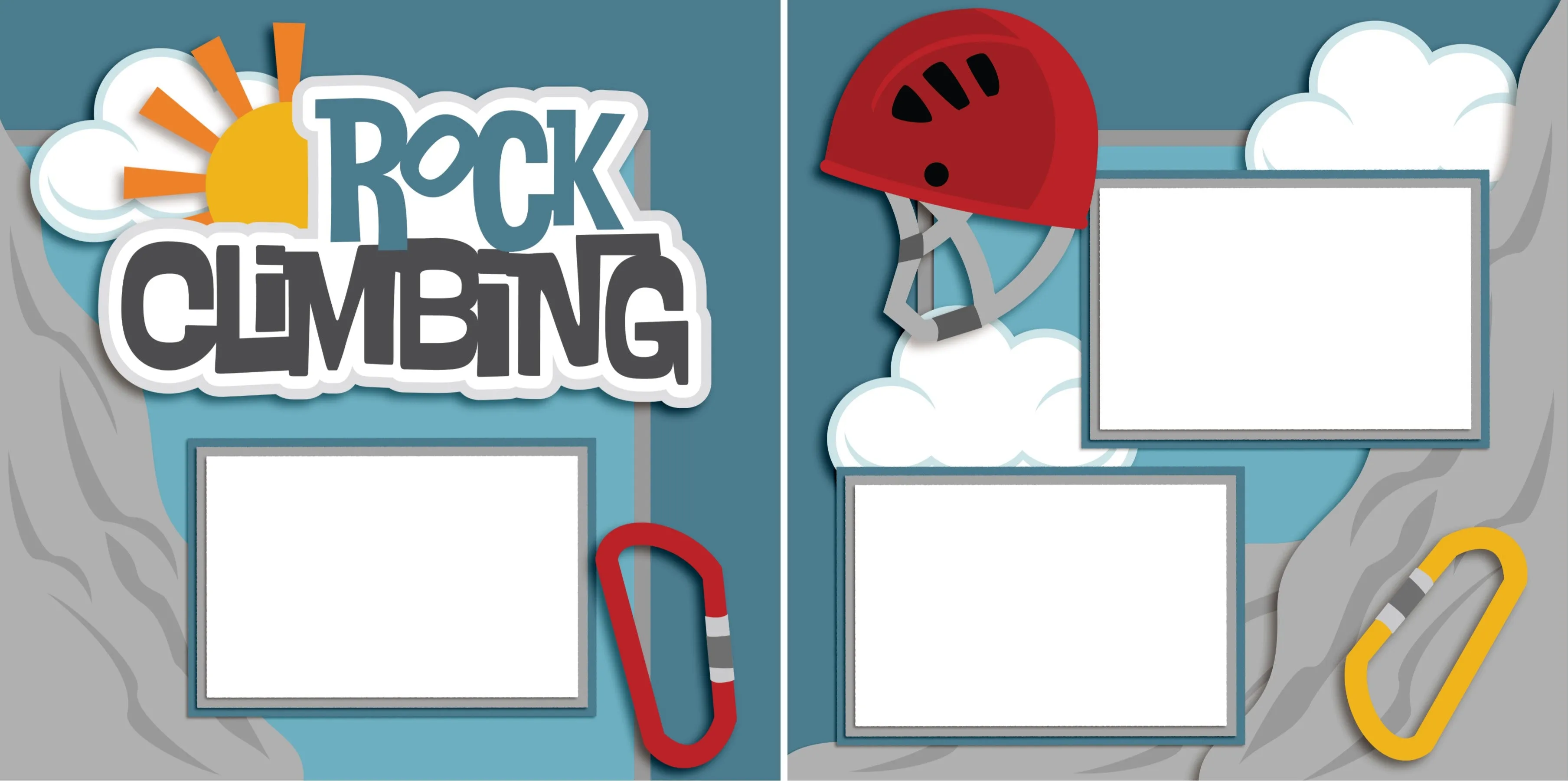 Rock Climbing - Digital Scrapbook Pages - INSTANT DOWNLOAD