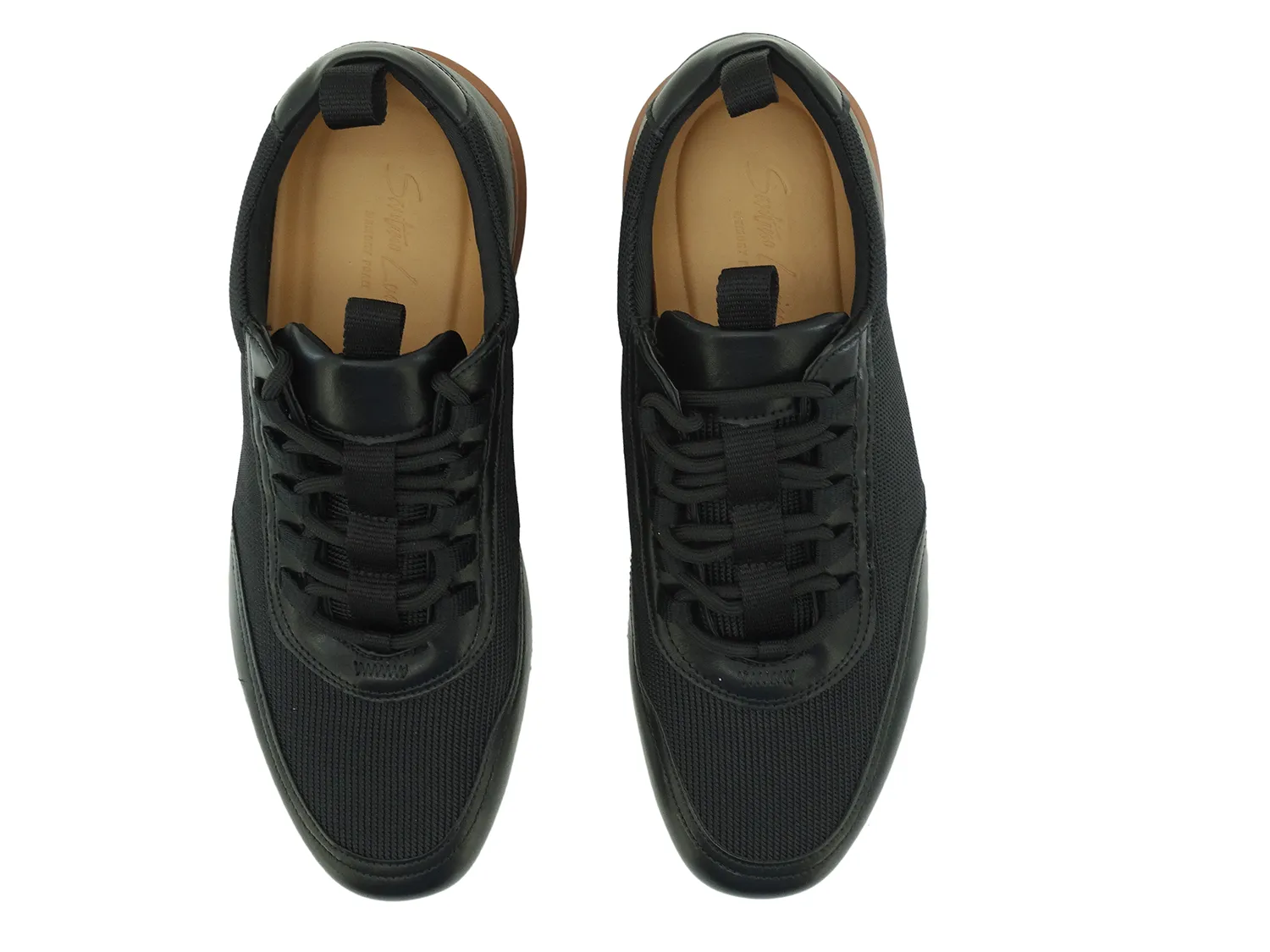 SLT2481, Santino Luciano, Elias - Men's Performance Sport Sneakers - Black