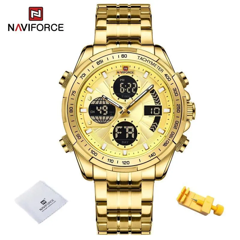 Sports Chronograph Watch: Stylish Waterproof Quartz Timepiece