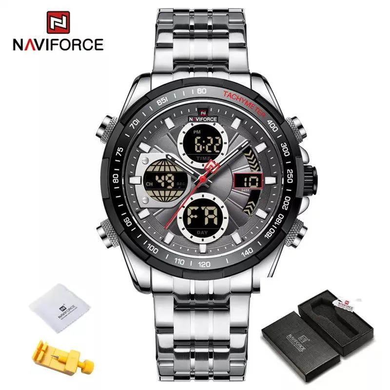 Sports Chronograph Watch: Stylish Waterproof Quartz Timepiece