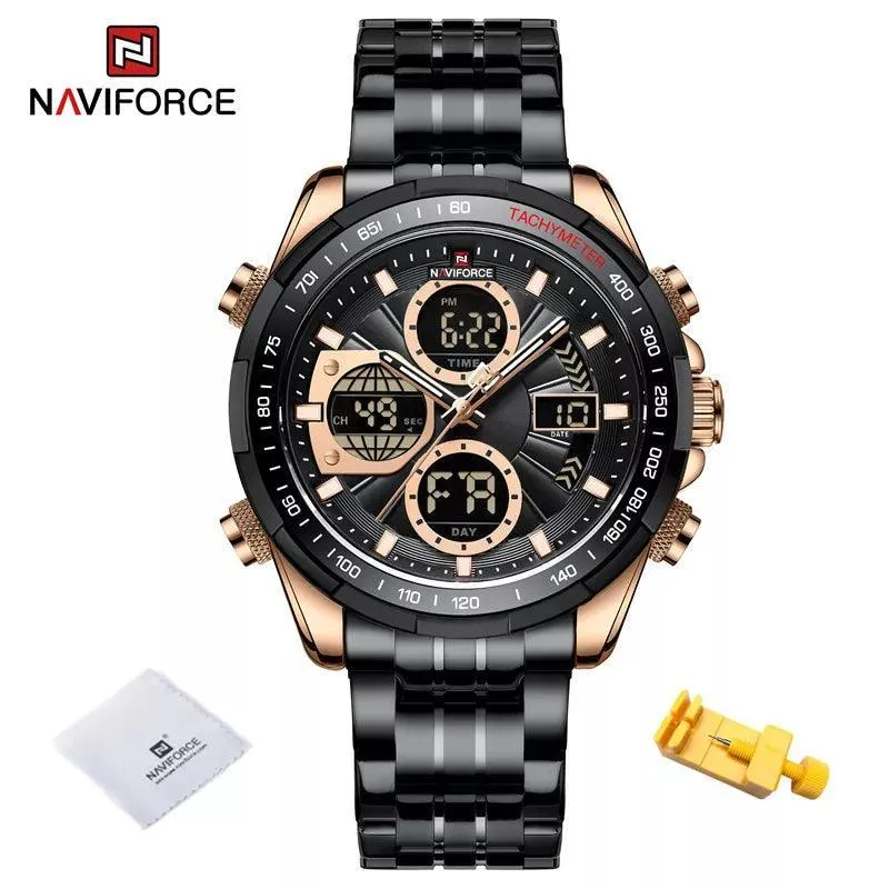 Sports Chronograph Watch: Stylish Waterproof Quartz Timepiece